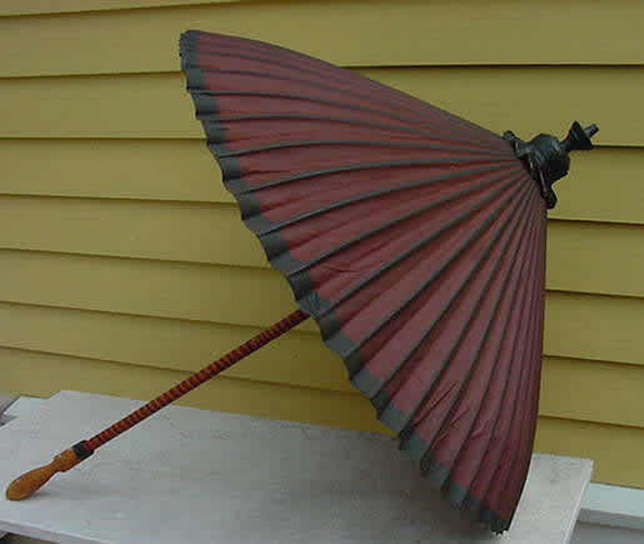 UMBRELLA, ANTIQUE JAPANESE, 19TH C.