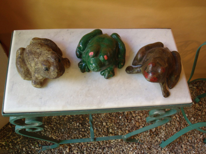 FROGS, CAST IRON, ANTIQUE, EARLY 20TH C.