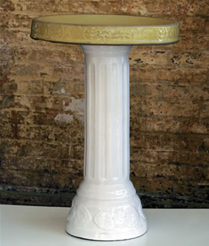 Birdbaths were made of many different materials including marble, granite and limestone