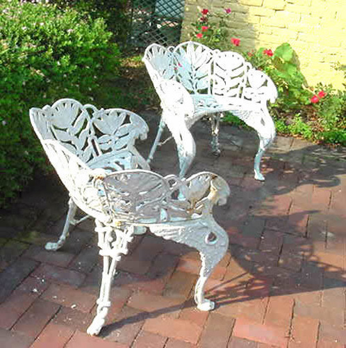 cast iron garden chairs