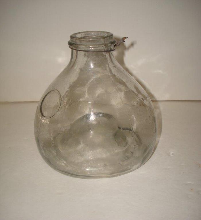 FLY TRAP, ANTIQUE GLASS