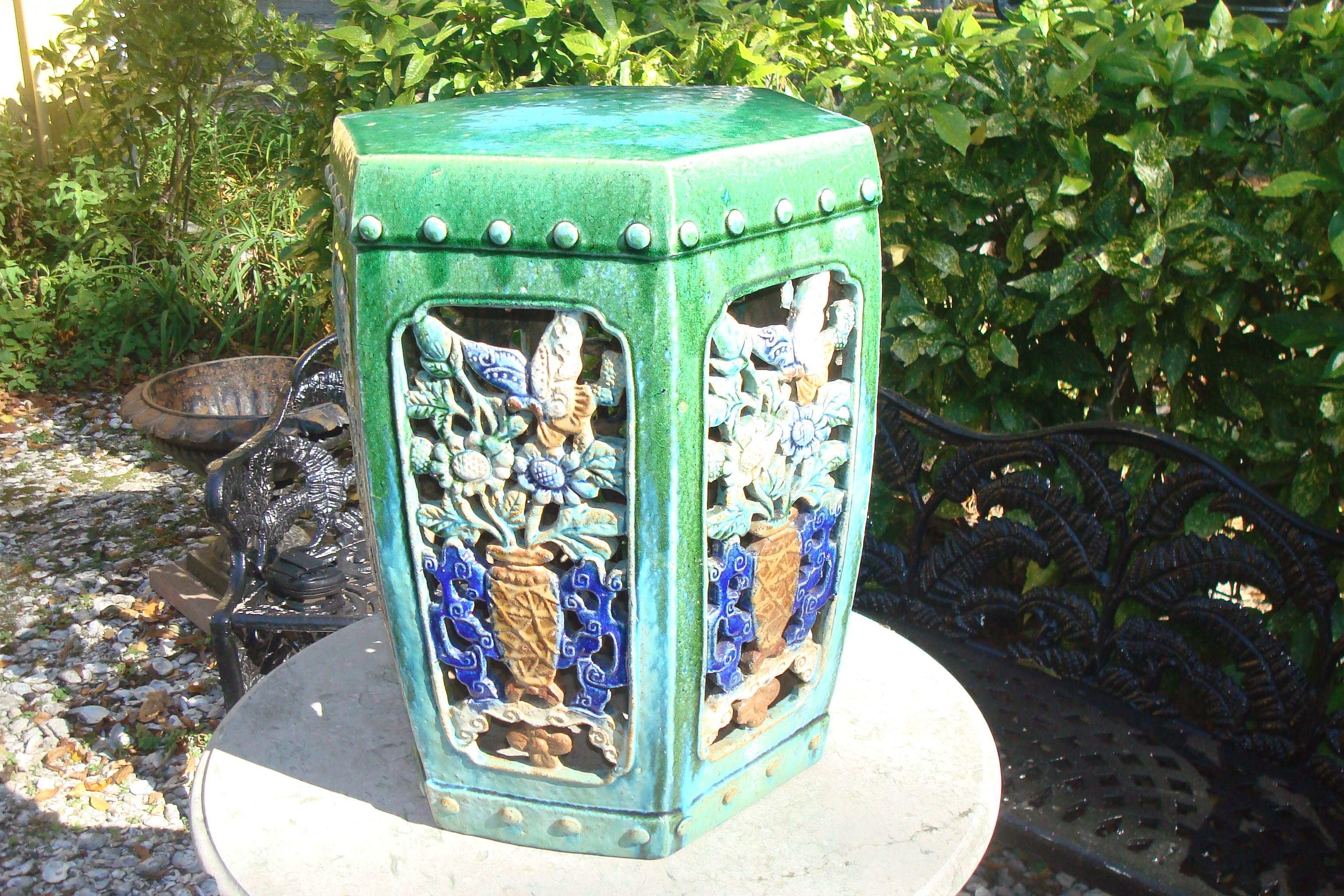 CHINESE GARDEN STOOL, ANTIQUE